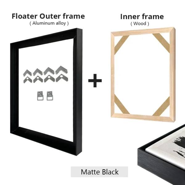 Canvas Floater Frame DIY Kit Metal Gold 50x70 60x90 Large Floating Frames for Wall Print Picture Oil Painting Artwork Home Decor - Image 7