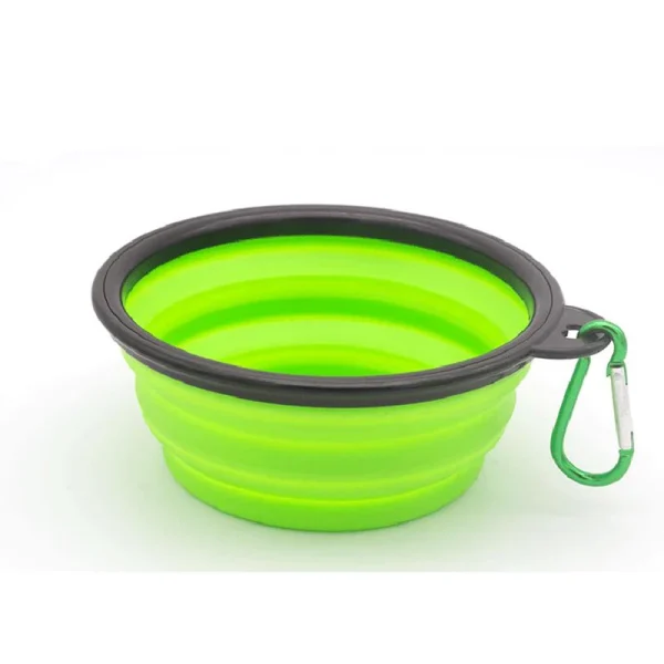 Folding Portable Silicone Dog Feeder Bowl 2 In 1 Pet Dispenser Outdoor Travel Dog Cat with Carabiner Bottle Food Water Container - Image 9