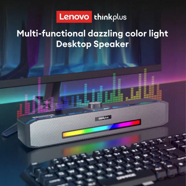 Lenovo Original TS33 Wired and Bluetooth 5.0 Speaker 360 For Desk Computer Subwoofer Home Movie Surround Sound Bar Audio Speaker - Image 2