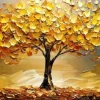 Abstract Golden Tree Prints Oil Painting on Canvas Yellow Life Tree Wall Art Modern Lucky Money Tree Canvas Poster Home Decor - Image 8