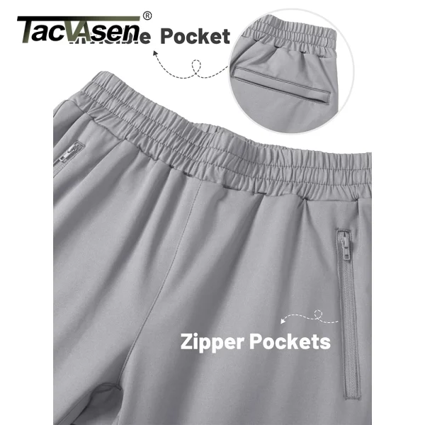TACVASEN Men's Fleece Lined Track Pants Fall Winter Thermal Warm Jogger Pants Waterproof Workout Casual Drawstring Sweatpants - Image 6
