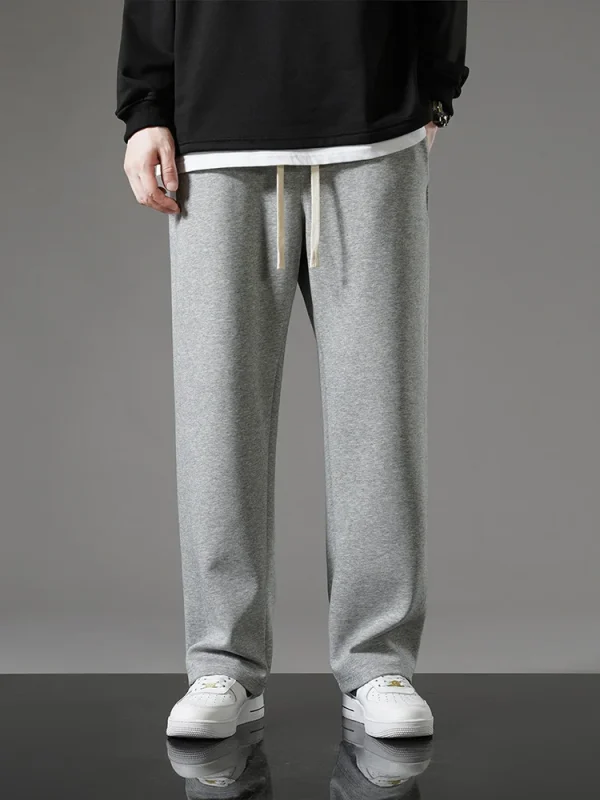 Spring Autumn Men Sweatpants Korean Fashion Sportswear Drawstring Wide Leg Straight Track Pants Cotton Casual Loose Trousers - Image 7