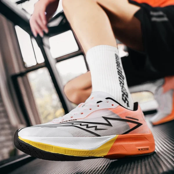 Men's Sports Shoes Full Palm Carbon Plate Running Shoes Men's and Women Marathon Racing Shock-absorbing Athletics Training Shoes - Image 5