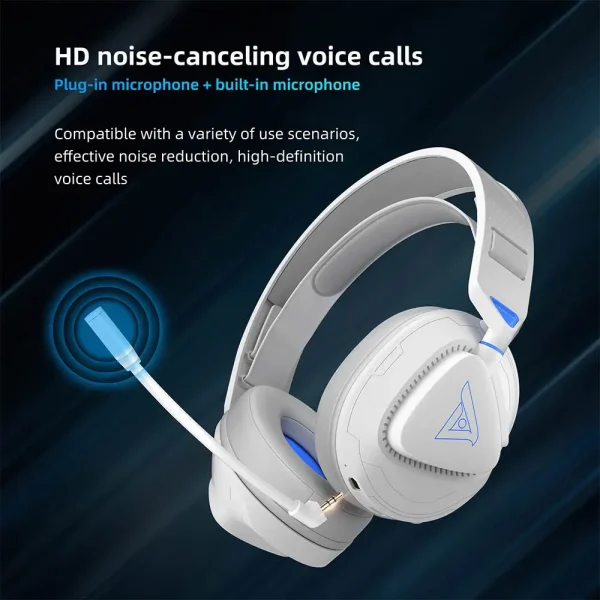 TAIDU THS318 Hi-Res Gaming Wireless Headphones Dual Mic Headset Bluetooth 5.3 50mm Driver 2.4G/USB-C/Wired for XBOX PS5 PS4 - Image 3