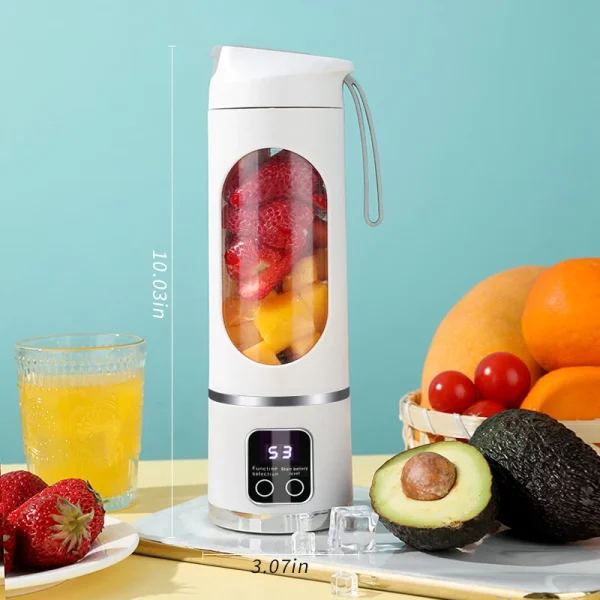 450ml Fruit Juicer 8 Blades 3 Gears USB Rechargeable Portable Blender Ice Crusher for Shakes and Smoothies Juicer Cup - Image 7