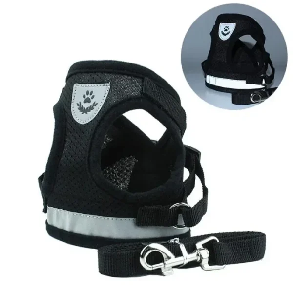 Vest Harness Leash Adjustable Mesh Vest Dog Harness Collar Chest Strap Leash Harnesses With Traction Rope XS/S/M/L/XL - Image 6