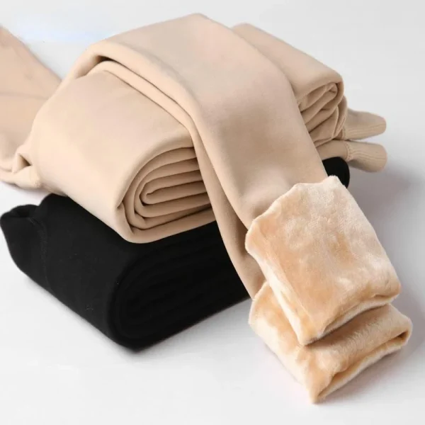 Winter Leggings For Women Warm Leggings Solid Color Velvet Leggins High Waist Leggings Stretchy Leggings - Image 2