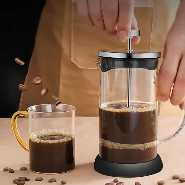 Coffee French Press Pot With Filter high borosilicate glass Hand Punch Coffee Pot Multifunctional Brewings Tea Milk Pot Tools - Image 2