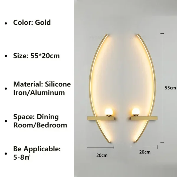 Modern LED Wall Lamp Stripes Wall Sconce for Bedroom Bedside Living Room Study Stairs Home Decor Indoor Lighting Fixture Luster - Image 8