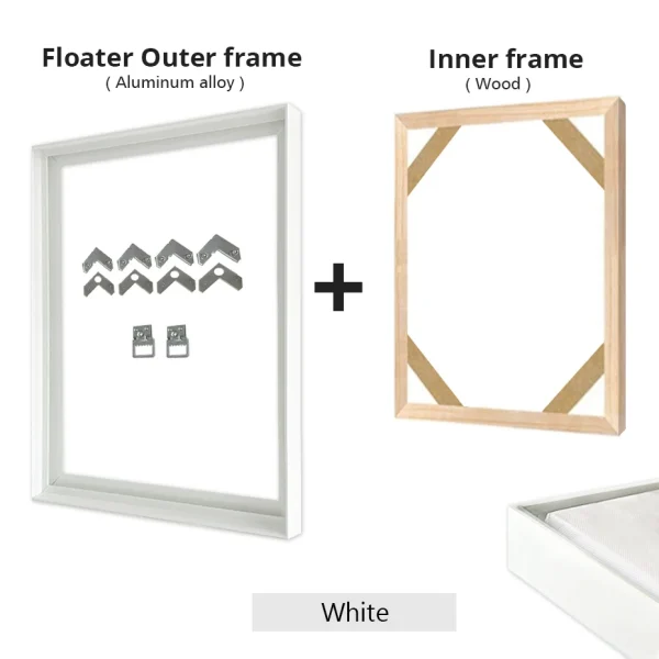 Canvas Floater Frame DIY Kit Metal Gold 50x70 60x90 Large Floating Frames for Wall Print Picture Oil Painting Artwork Home Decor - Image 9