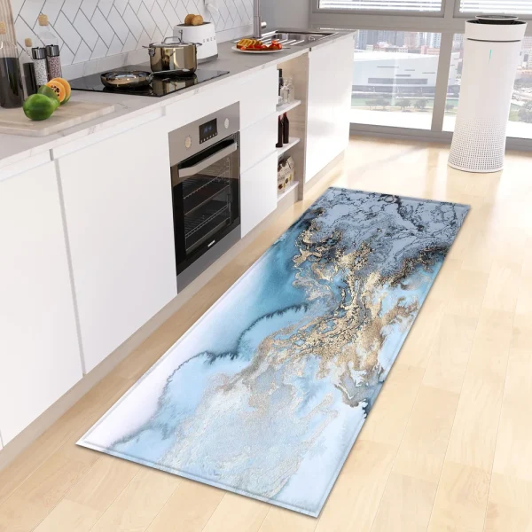 Marble Kitchen Rug Bathroom Entrance Door Mat Bedroom Corridor Non-Slip Long  Living Room Floor  Home Decor - Image 9