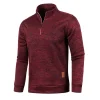 Men Sweatshirts Spring Thicker Pullover Half Zipper Pullover for Male Hoody Outdoor Sweatshir Autumn Solid Color Turtleneck Swea - Image 8