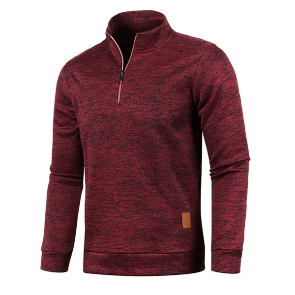 Men Sweatshirts Spring Thicker Pullover Half Zipper Pullover for Male Hoody Outdoor Sweatshir Autumn Solid Color Turtleneck Swea - Image 8