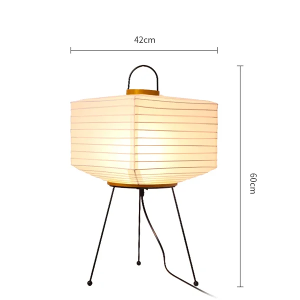 Japanese Creative Tripod Floor Lamp Designer Wabi-sabi Style Bedroom Rice Paper Standing Lights Home Hotel Lighting Decoration - Image 6