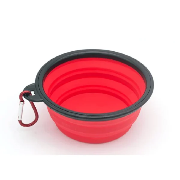 Folding Portable Silicone Dog Feeder Bowl 2 In 1 Pet Dispenser Outdoor Travel Dog Cat with Carabiner Bottle Food Water Container - Image 10