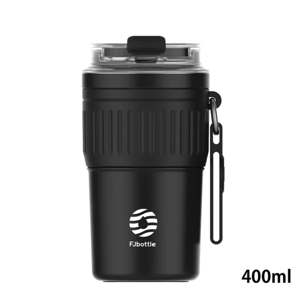 FEIJIAN Stainless Steel Coffee Tumbler Thermos Cup Portable Travel Mug With Lifting Rope Leak-Proof Non-Slip 500ml/400ml - Image 10