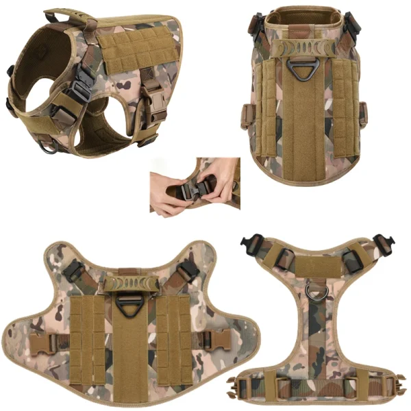 K9 Tactical Military Vest Pet German Shepherd Golden Retriever Tactical  Training Dog Harness and Leash Set For All Breeds Dogs - Image 6