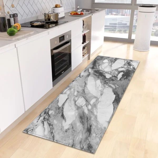 Marble Kitchen Rug Bathroom Entrance Door Mat Bedroom Corridor Non-Slip Long  Living Room Floor  Home Decor - Image 11