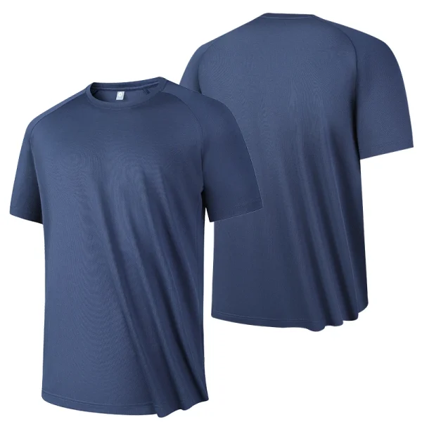 High quality men breathable fast drying running sports fitness breathable comfortable short sleeve T-shirt casual light Gym Tops - Image 4