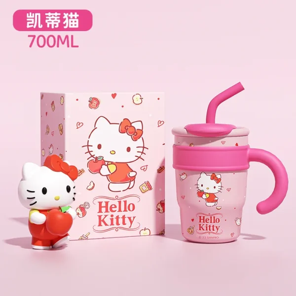 1200ml Sanrio Thermos Bottle Cold Ice Cute Hello Kitty Kuromi Cinnamoroll Melody Stainless Steel Water Bottle Tumbler Straw Gift - Image 20