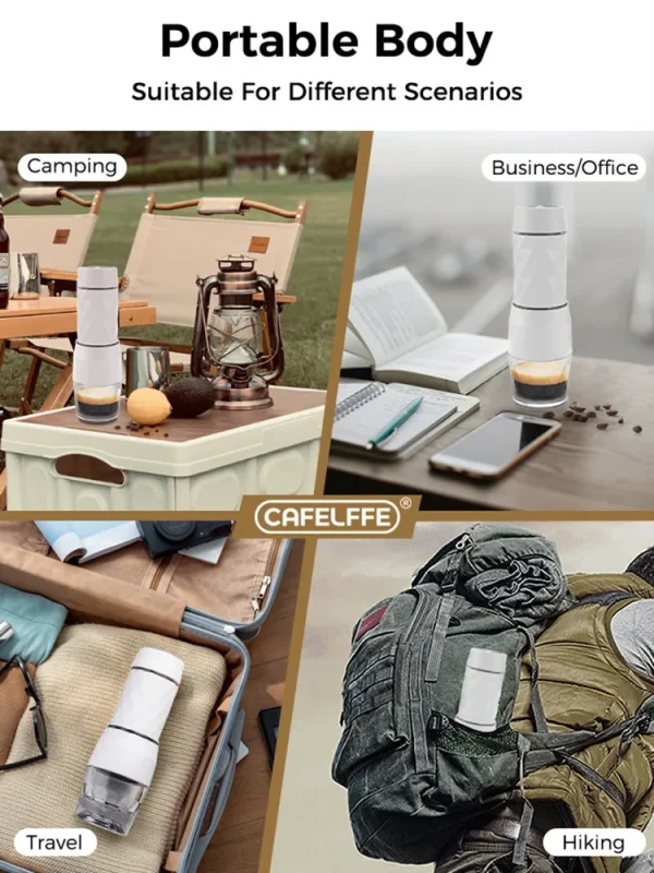 Cafelffe 3 In1 Portable Coffee Machine Hot/Cold Water Manual Espresso Maker For Capsule & Ground Hand Press Brewer hiking Travel - Image 6