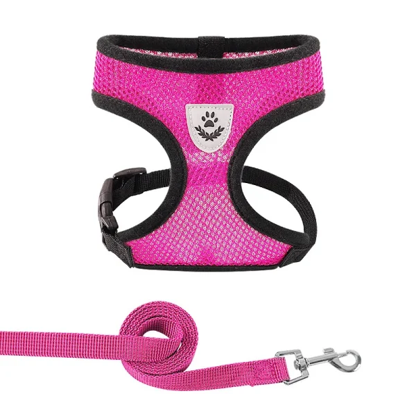 Summer Cat Dog Harness Lead Leash Adjustable Vest Polyester Mesh Breathable Harnesses Reflective for Small Dog Cat Lesah - Image 11