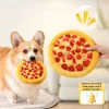 Plush Dog Toy Doughnut Pizza Shape Pet Squeaky Toys for Small Large Dogs Cleaning Teeth Puppy Chew Sound Toy Pet Supplies - Image 2