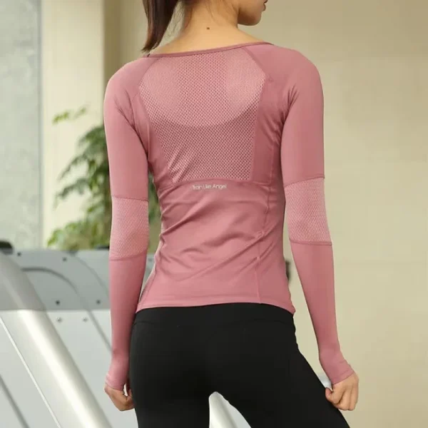 Women's Sports Wear For Fitness Running Jogging Seamless Long Sleeve Gym Woman Sport Shirt Yoga Top Female Workout Tops T-shirt - Image 11