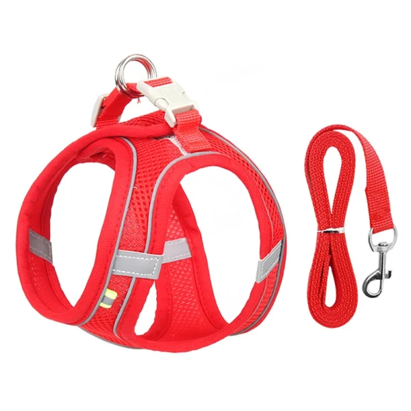 Dog Harness Leash Set for Small Dogs Adjustable Puppy Cat Harness Vest French Bulldog Chihuahua Pug Outdoor Walking Lead Leash - Image 9