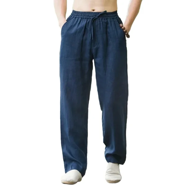 Men's Beach Pants Joggers  Streetwear Cotton Linen Sweatpants Casual Pants Hawaiian Vacation Loose Summer Long - Image 3