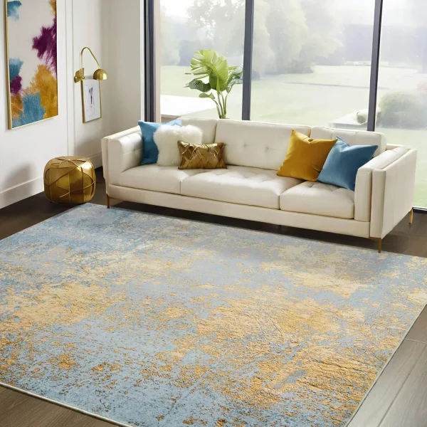 NOAHAS Faux Cashmere Printed Carpet Abstract Collection Rugs Soft Modern Rugs Living Room Bedroom Home Decor Indoor Rugs - Image 2