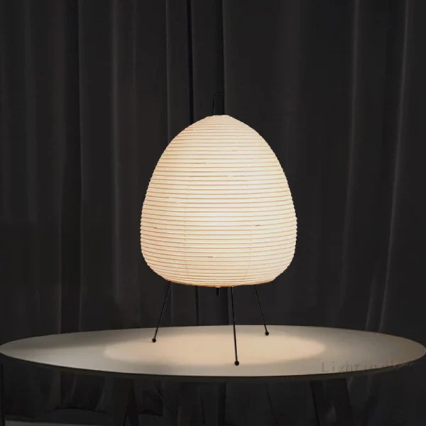 Japanese Design Akari Wabi-sabi Yong Table Lamp Printed Rice Paper Lamp Bedroom Desktop Decoration Table Lamp Drop Shipping - Image 4