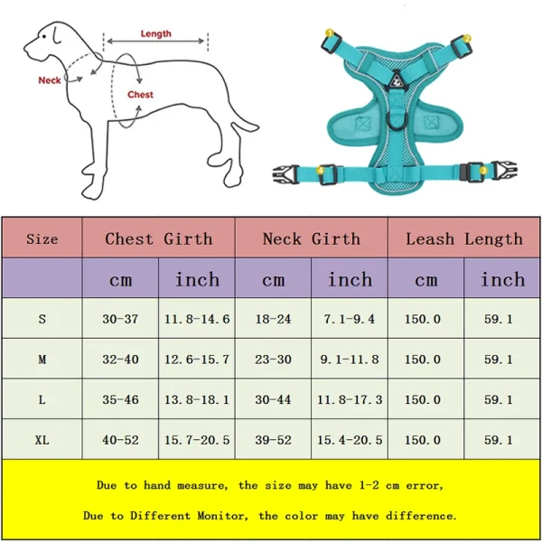 Dog Harness Leash Set Adjustable Pet Chest Strap For Small Medium Dogs Cats Reflective Puppy Harness Vest French-Bulldog York - Image 2
