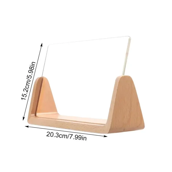 Beech Wood Creative Photo Frame Acrylic U Shape Transparent Frame 13X18 15X20 Desktop Pictures Frame For Home Modern Decoration - Image 8