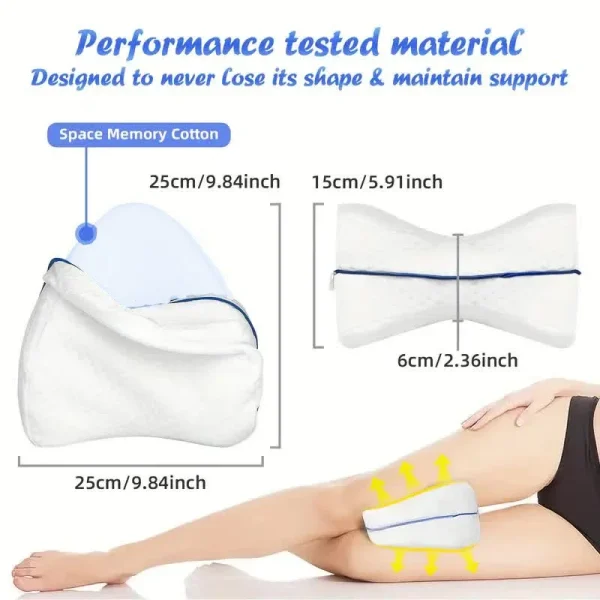 Body Memory Cotton Leg Pillow Home Foam Pillow Sleeping Orthopedic Sciatica Back Hip Joint for Pain Relief Thigh Leg Pad Cushion - Image 3