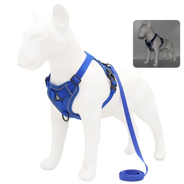 Dog Harness Leash Set Adjustable Pet Chest Strap For Small Medium Dogs Cats Reflective Puppy Harness Vest French-Bulldog York - Image 11