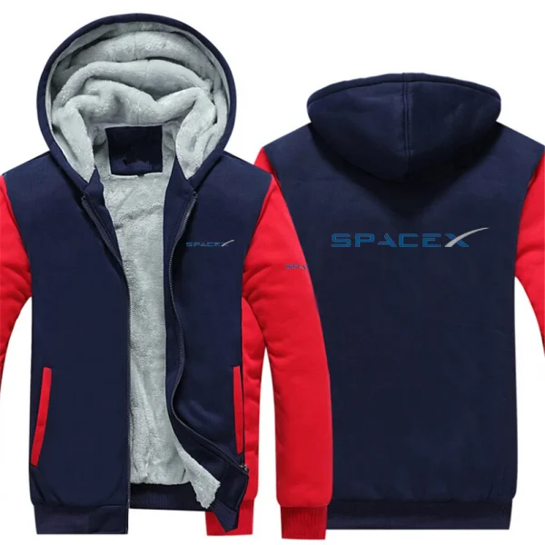 2024 New SpaceX Space X Autumn and Winter Men Printing Casual Windproof Comfortable Popular Thickened Hoodies Tops - Image 5
