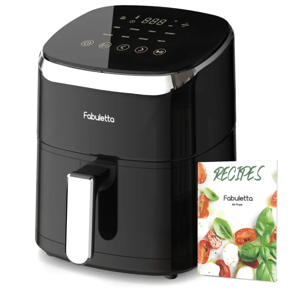 Air Fryer, Fabuletta 4.2QT Air Fryer Oven With 9 Customizable Cooking Programs,Tempered Glass Display, Nonstick Basket - Image 9