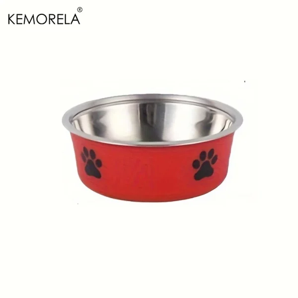 Non-Slip Dog Bowl For Large Medium And Small Cats And Dogs Drinking Water Feeding Pet Bowl Stainless Steel Pet Food Bowl - Image 8