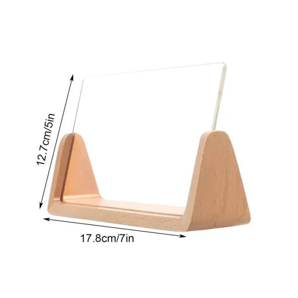 Beech Wood Creative Photo Frame Acrylic U Shape Transparent Frame 13X18 15X20 Desktop Pictures Frame For Home Modern Decoration - Image 7