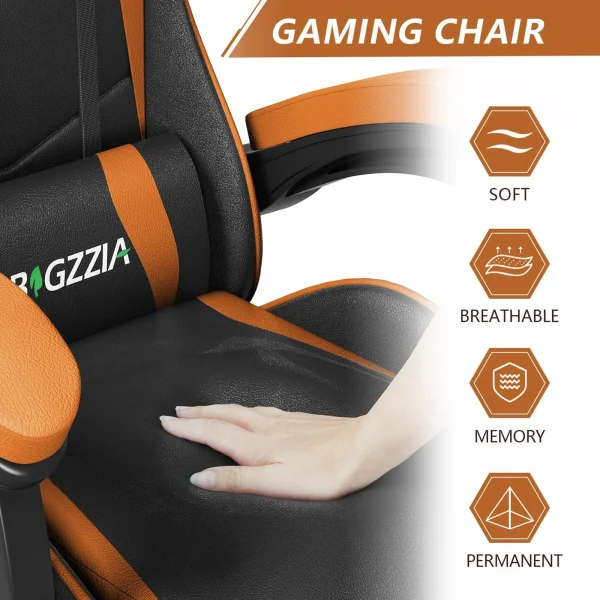 Gaming Chair Office Chair Ergonomic PU Leather Computer Desk Chair with Headrest and Lumbar Support Game Chairs Racing Chair - Image 4