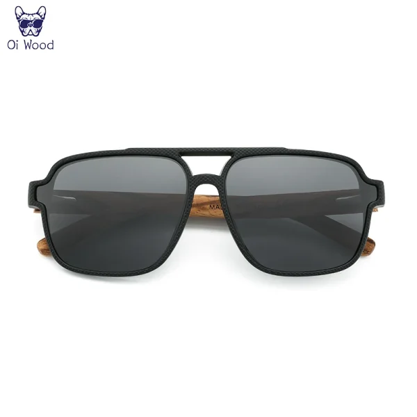 Oi Wood Sunglasses for Men Wood Sun Glasses Man Eyeglasses Polarizing Glasses UVA&B Protection Eyewear ECO-Friendly - Image 4