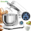BioloMix Kitchen Food Stand Mixer, 1200W 11-Speeds DC Motor, Digital OLED Screen, Electric Food Mixer with Dough Hook, Whisk - Image 2