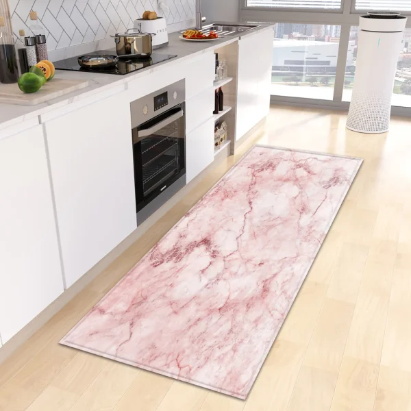 Marble Kitchen Rug Bathroom Entrance Door Mat Bedroom Corridor Non-Slip Long  Living Room Floor  Home Decor - Image 22