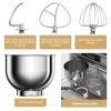 BioloMix Kitchen Food Stand Mixer, 1200W 11-Speeds DC Motor, Digital OLED Screen, Electric Food Mixer with Dough Hook, Whisk - Image 6