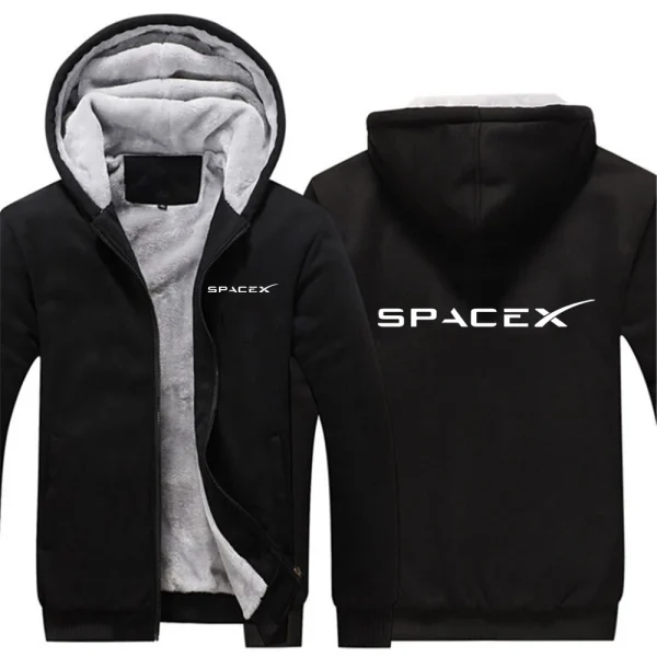 2024 New SpaceX Space X Autumn and Winter Men Printing Casual Windproof Comfortable Popular Thickened Hoodies Tops - Image 7
