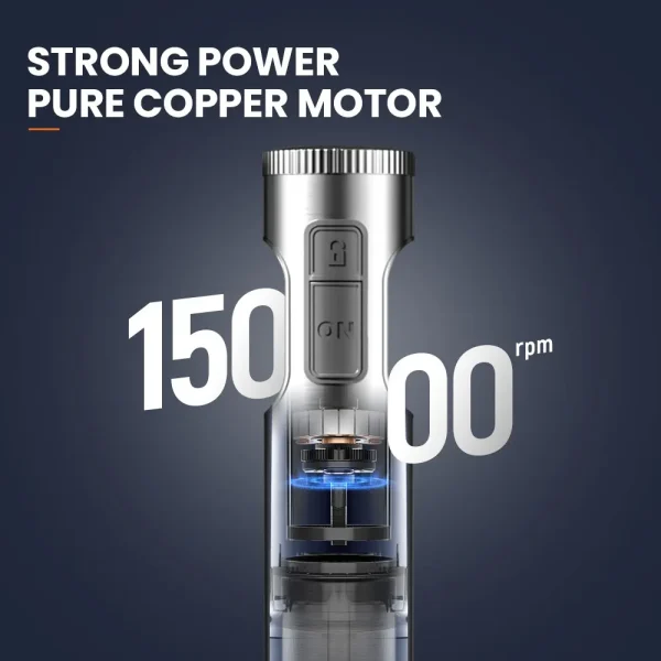MIUI Hand Immersion Blender 1000W Powerful 4-in-1,Stainless Steel Stick Food Mixer,700ml Mixing Beaker,500ml Processor,Whisk - Image 2