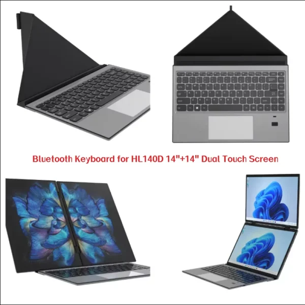Dual Screen Laptop Intel N95 Processor 14“+14” touch Gaming Laptop DDR4 32GB 1TB 2TB SSD Notebook Computer - Image 6