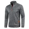 Men Sweatshirts Spring Thicker Pullover Half Zipper Pullover for Male Hoody Outdoor Sweatshir Autumn Solid Color Turtleneck Swea - Image 7