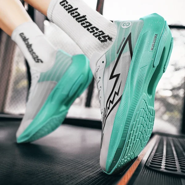 Men's Sports Shoes Full Palm Carbon Plate Running Shoes Men's and Women Marathon Racing Shock-absorbing Athletics Training Shoes - Image 4